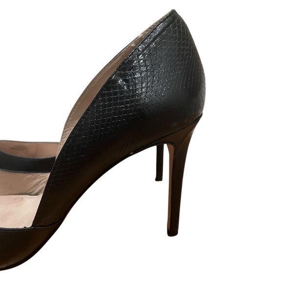 Louise et Cie Lo Hermosah Leather Snake Accent Pump Heels Black Women’s Size 10 - Picture 3 of 12
